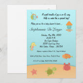 5x7 Sea Life Ocean Fish Baby shower Invitation (Devant / Derrière)