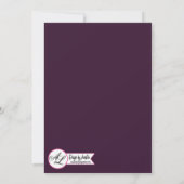 5x7 Senior Faire-part Plum violet Roses Gold Geo (Dos)