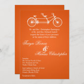 5x7 Sinaasappel Dubbele Fiets Uitnodiging (Voorkant / Achterkant)