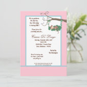 5x7 Singe rose Invitation de fête d'anniversaire (Debout devant)