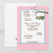 5x7 Singe rose Invitation de fête d'anniversaire (Devant / Derrière)