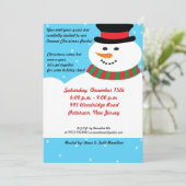 5x7 Snowman Invitation (Debout devant)