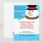 5x7 Snowman Invitation (Devant / Derrière)