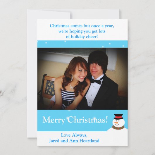 5x7 Snowman Invitation (Devant)