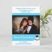 5x7 Snowman Invitation (Debout devant)