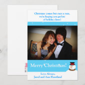 5x7 Snowman Invitation (Devant / Derrière)