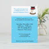 5x7 Snowman Invitation (Debout devant)