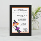 5x7 sorcière sur invitation du parti Broom Hallowe (Debout devant)