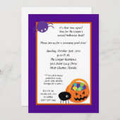 5x7 Spiders Candy Halloween Bash Party Invitation (Devant / Derrière)