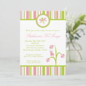 5x7 Spring Bugs Insect Baby shower Invitation Kaart (Staand voorkant)