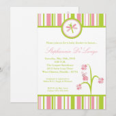 5x7 Spring Bugs Insect Baby shower Invitation Kaart (Voorkant / Achterkant)