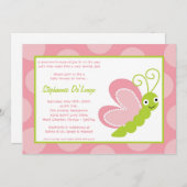 5x7 Spring Bugs Insect Baby shower Invitation Kaart (Voorkant / Achterkant)