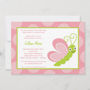 5x7 Spring Bugs Insects Birthday Party Invitation Kaart