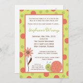 5x7 Spring Slak Bug Flower Baby shower Invitation Kaart (Voorkant / Achterkant)