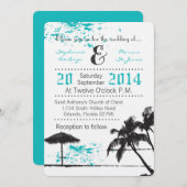 5x7 strand bries oceaan water bruiloft uitnodiging (Voorkant / Achterkant)