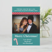 5x7 Sucres de canne sur invitation Turquoise (Debout devant)