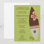 5x7 Surfer Baby Boards Baby shower Invitation (Devant / Derrière)