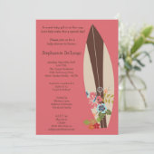 5x7 Surfer Baby Boards Baby shower Invitation (Debout devant)