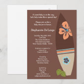5x7 Surfer Baby Surf boards Invitation Baby shower (Devant / Derrière)