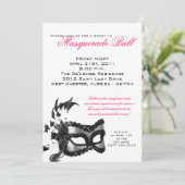 5x7 Sweet 16 Masquerade Ball Invitation Anniversai (Debout devant)