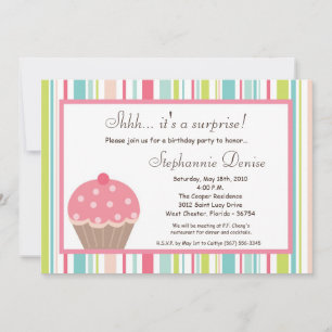 5x7 Sweet Treat Cup Cake verjaardagsfeestje uitnod Kaart