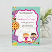 5x7 Swood MakeUp Dance Anniversaire Invitation (Debout devant)