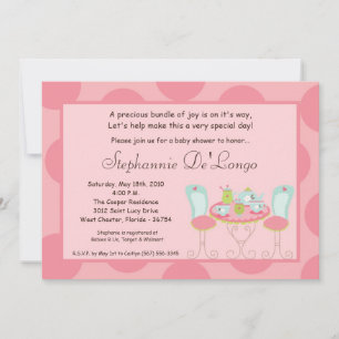5x7 Tea Party Pointe Baby shower Invitation