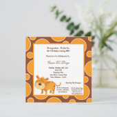 5x7 Tiger Pok-a-Dot Invitation de fête d'anniversa (Debout devant)