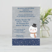 5x7 Top Hat Snowman Invitation (Debout devant)