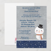 5x7 Top Hat Snowman Invitation (Devant / Derrière)