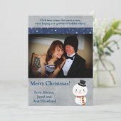 5x7 Top Hat Snowman Invitation (Debout devant)