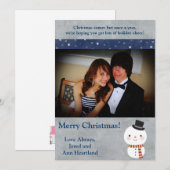 5x7 Top Hat Snowman Invitation (Devant / Derrière)