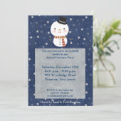 5x7 Top Hat Snowman Uitnodiging (Staand voorkant)