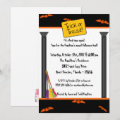 5x7 Trick ou Traitements Invitation de fête d'Hall (Devant / Derrière)