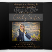 5x7 Triplé Graduation Faire-part Invitation (Intérieur au milieu)