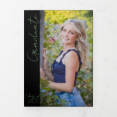 5x7 Triplé Graduation Faire-part Invitation (Page de couverture)