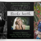 5x7 Triplé Graduation Faire-part Invitation (Intérieur au milieu)