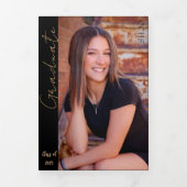 5x7 Triplé Graduation Faire-part Invitation (Page de couverture)