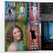 5x7 Triplé Graduation Faire-part Invitation (Intérieur en premier)