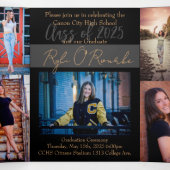 5x7 Triplé Graduation Faire-part Invitation (Intérieur au milieu)