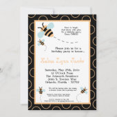 5x7 TRIPLET Bumbl Honey Bee Invitation d'anniversa (Devant)