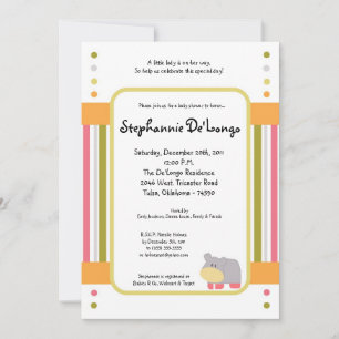 5x7 Tropical Punch Baby shower Invitation Kaart
