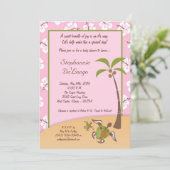 5x7 Tropical Turtle Mama Baby shower Invitation (Debout devant)