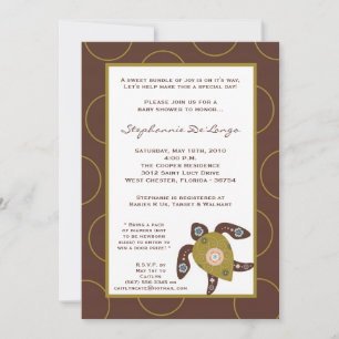 5x7 TropicalHawaiian Turtle Baby shower Uitnodigin Kaart