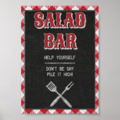 5x7 Tuin BBQ Verjaardag Saladebar Tafelbord Bord Poster (Voorkant)