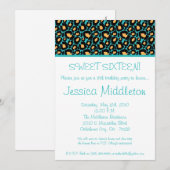 5x7 Turquoise Cheetah Imprimer 16e invitation d'an (Devant / Derrière)