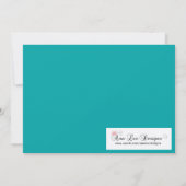 5x7 Turquoise Masquerade Sweet 16 Invitation anniv (Dos)
