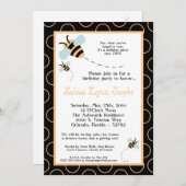 5x7 TWINS Bumble Honey Bee Invitation d'anniversai (Devant / Derrière)
