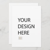5x7 uitnodiging aangepaste front back print (Voorkant / Achterkant)