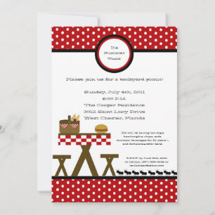 5x7 Uitnodiging Picnic Summer Barbecue Party